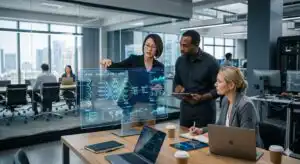 รับออกแบบเว็บไซต์ ทีมงานวิเคราะห์ข้อมูล AI บนจอภาพดิจิทัล ทำไมเรายังต้องจ้างคน