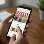 รับออกแบบเว็บไซต์ กำลังดูเว็บหน้าเดียวบนมือถือ แสดงร้านค้าออนไลน์ เหมาะสำหรับธุรกิจ