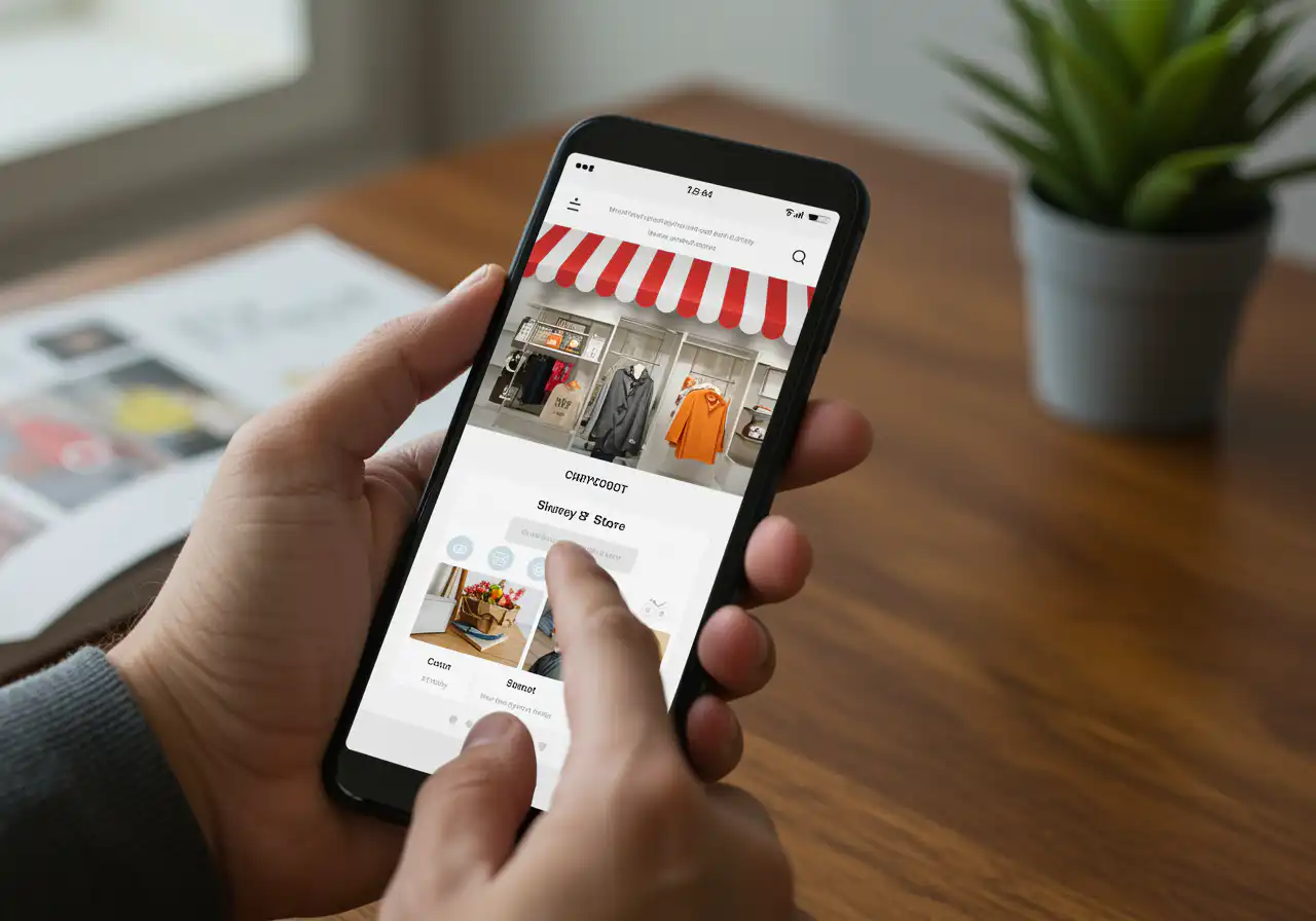 รับออกแบบเว็บไซต์ กำลังดูเว็บหน้าเดียวบนมือถือ แสดงร้านค้าออนไลน์ เหมาะสำหรับธุรกิจ