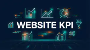 รับออกแบบเว็บไซต์ KPI ของเว็บไซต์: กราฟและสัญลักษณ์แสดงตัวชี้วัดความสำเร็จของเว็บไซต์