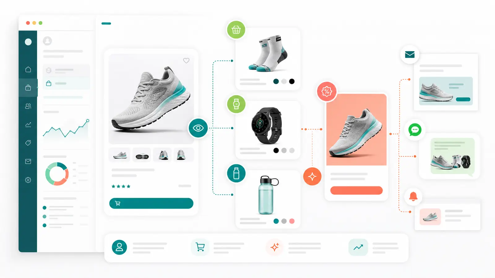 ภาพตัวอย่าง AI ช่วยแนะนำสินค้า Upsell Cross-sell และโปรโมชันเฉพาะบุคคล