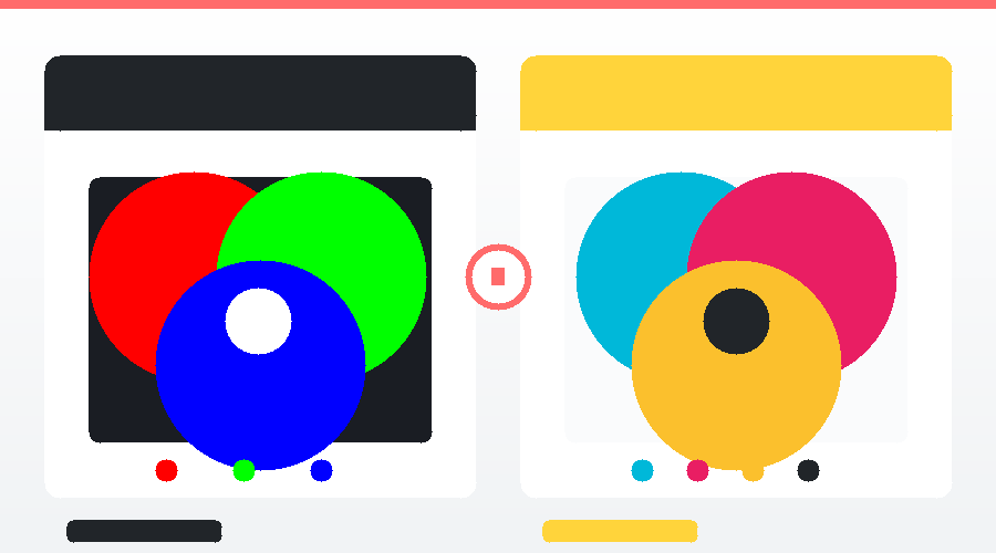 ความแตกต่างระหว่างโหมดสี RGB สำหรับหน้าจอ และ CMYK สำหรับงานพิมพ์