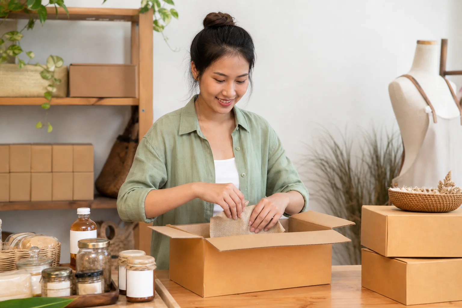 เจ้าของร้านไทยแพ็กสินค้า local product เพื่อขายผ่าน marketplace ไทย
