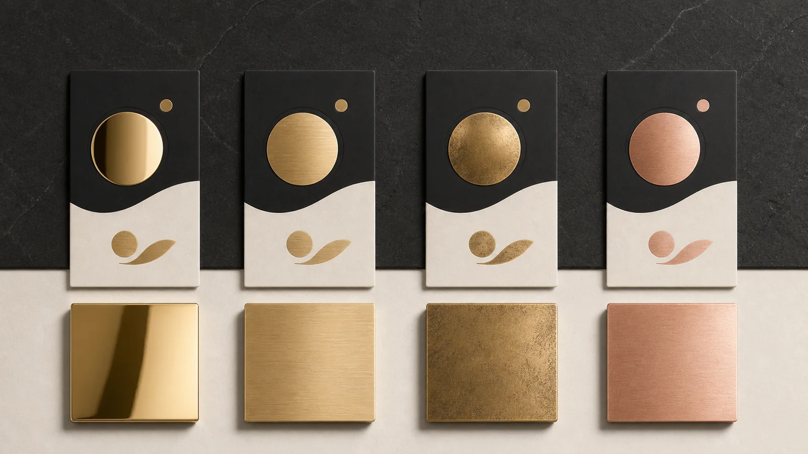 ภาพเปรียบเทียบสีทองเงา Champagne Gold ทองเก่า และ Rose Gold ที่ให้บุคลิก Luxury Brand แตกต่างกัน