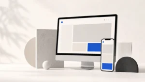ตัวอย่าง Minimal Design บนเว็บไซต์ที่จัดวางองค์ประกอบอย่างเรียบง่ายและมีพื้นที่ว่าง