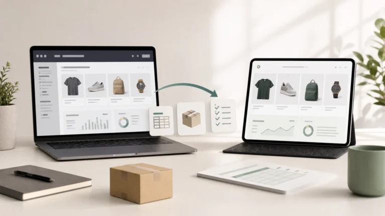 ภาพประกอบการย้ายข้อมูลร้านออนไลน์จากระบบเดิมไปยัง Shopify พร้อมสินค้า ออเดอร์ และเช็กลิสต์ migration
